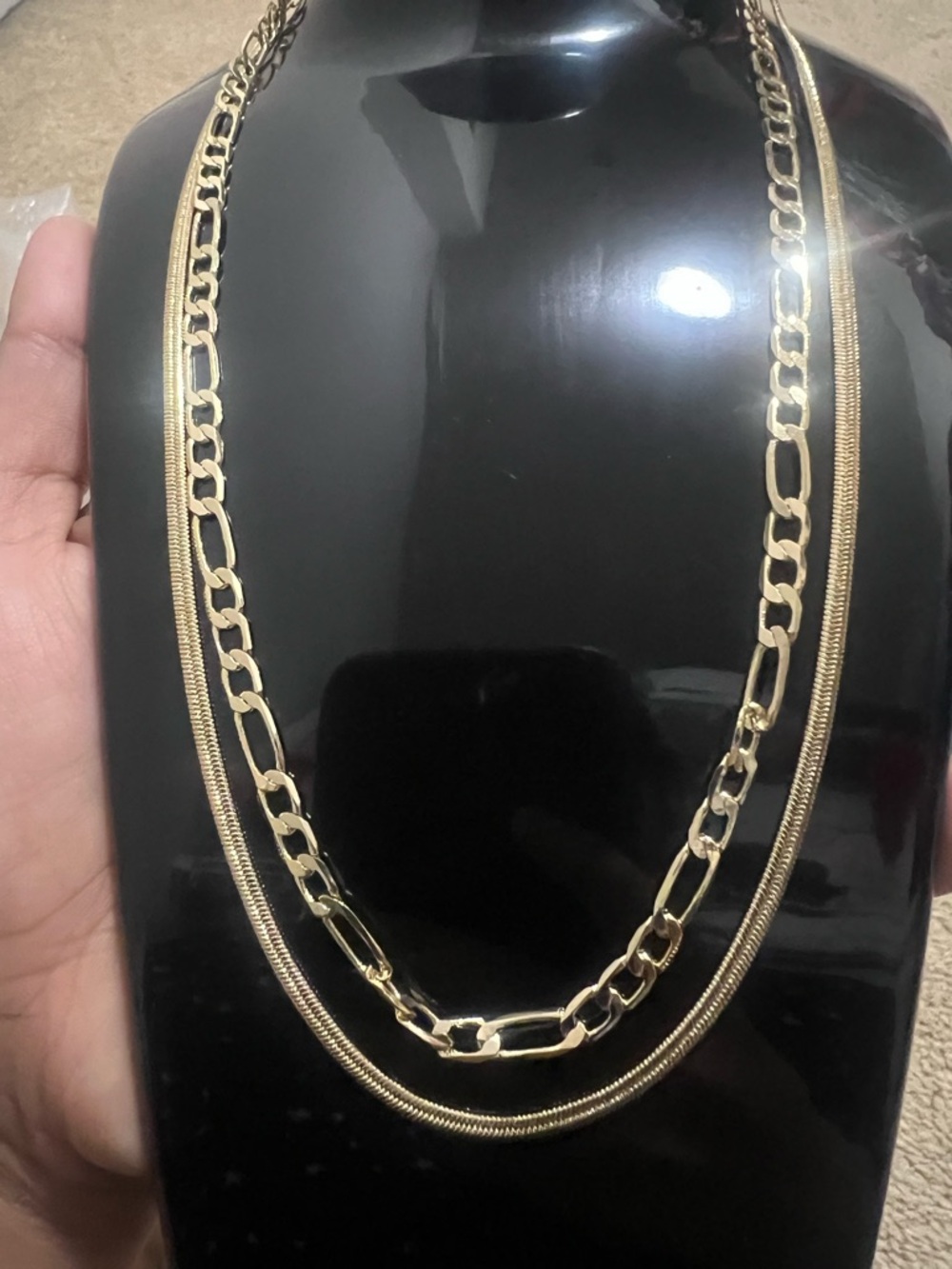 Layered Gold Chain Necklace Set